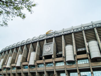 Low angle view of building against clear sky