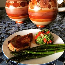 Close-up of served food