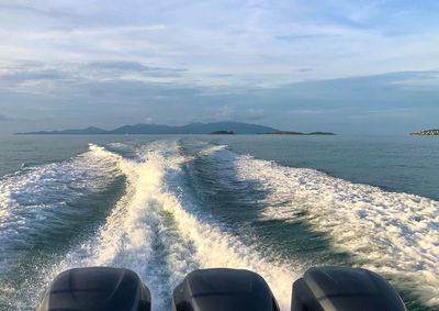 Panoramic view of sea against sky