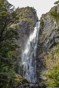 Scenic view of waterfall