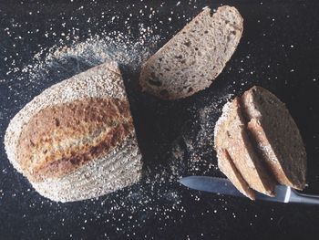 Close-up of bread on table