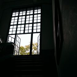 Low angle view of staircase in building