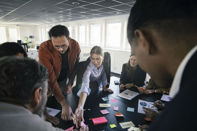 Group of business people during meeting in office