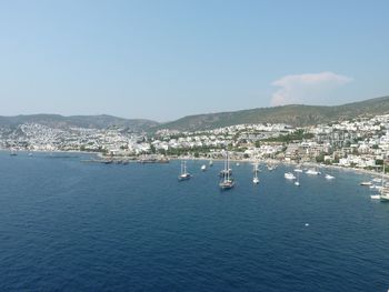 Boats in harbor