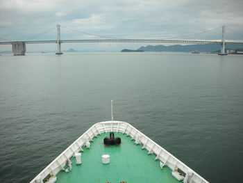 Suspension bridge over sea