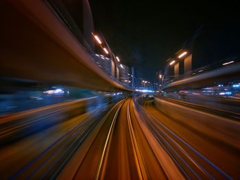 Defocused image of city at night