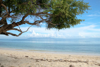 Beautiful view of cristo rei backside beach or known as dolok oan beach in dili, timor leste.