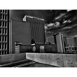 Low angle view of buildings against sky