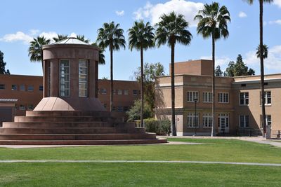 The lantern at the hayden library on the arizona state university campus