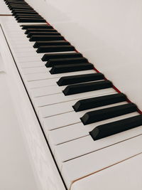 Close-up of piano keys