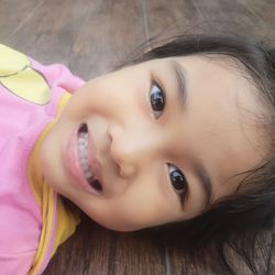 Close-up portrait of cute girl