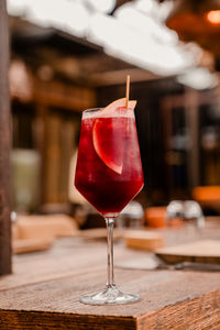 Close-up of drink on table
