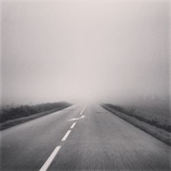 Empty road along trees