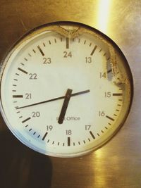 Close-up of clock