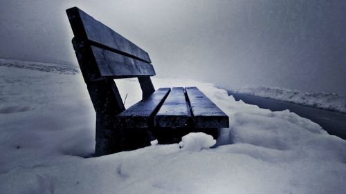 Scenic view of snow covered field