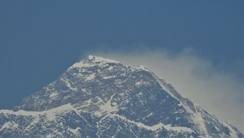 Scenic view of snowcapped mountain against sky