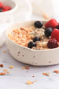 Close-up of breakfast served in bowl