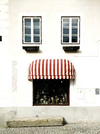 Closed window of building