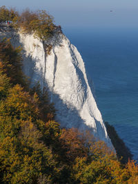 Scenic view of sea during autumn