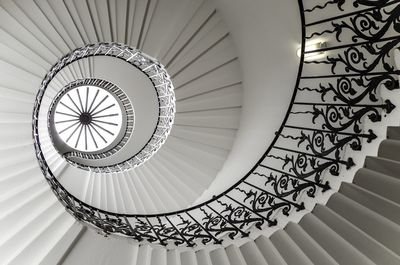 Low angle view of spiral staircase