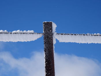 Low angle view of built structure against blue sky