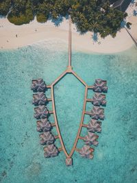 High angle view of swimming pool