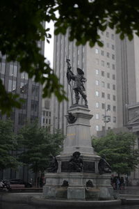 Statue in city