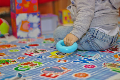 Child playing at home