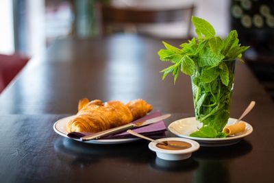 Close-up of served food