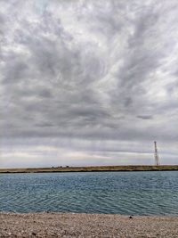 View of sea against cloudy sky