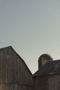 Low angle view of building against clear sky