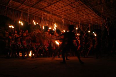 Group of people at night