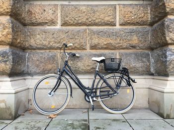 Bicycle against wall