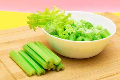 Close-up of food on table