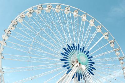 Low angle view of ferris wheel against sky