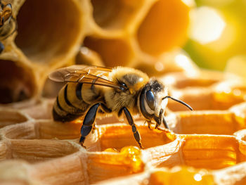 Close-up of bee on flower