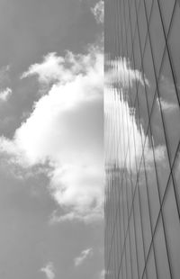 Low angle view of modern building against sky