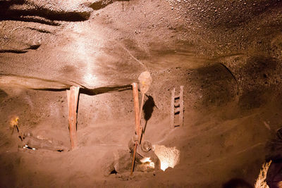 Rock formations in cave