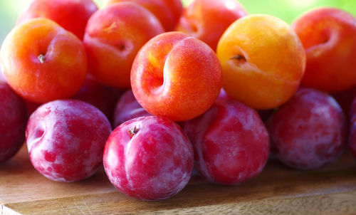 Close-up of fruits on table