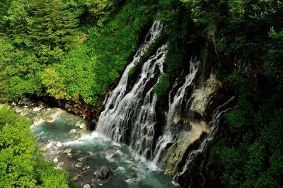 River flowing through rocks