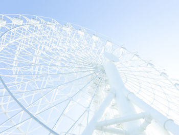 Low angle view of ferris wheel against clear sky