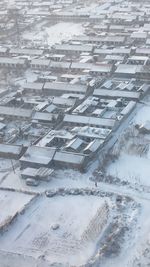 Aerial view of snow