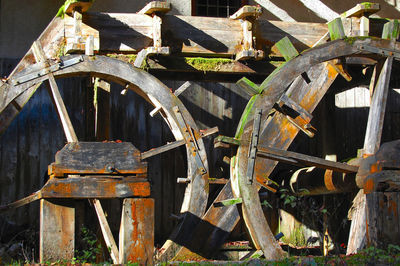 Wooden mill used in campaign for agricultural production.