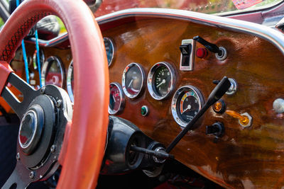 Close-up of vintage car