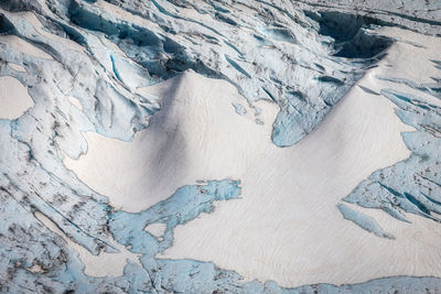 High angle view of cracked landscape