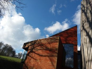 Low angle view of building against sky