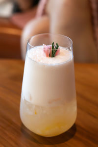 Close-up of drink on table