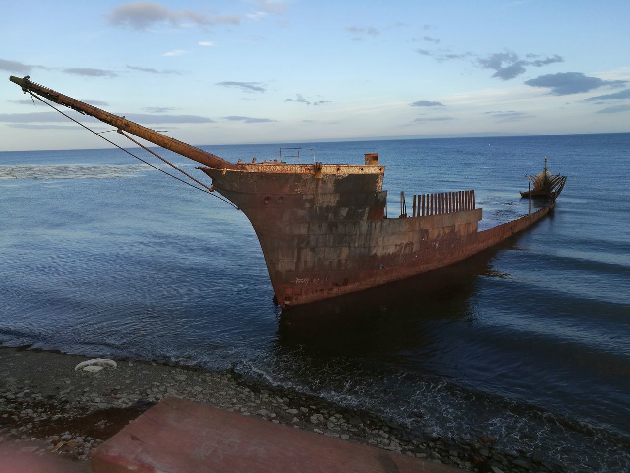 sea, sky, rusty, water, abandoned, obsolete, no people, horizon over water, nature, scenics, outdoors, nautical vessel, day, close-up