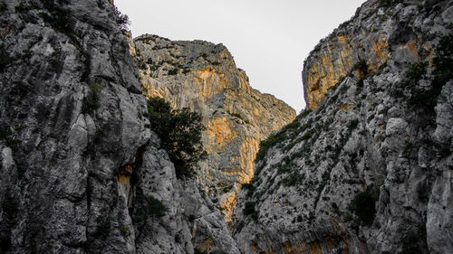 Rock formations against sky