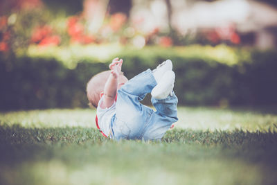 Boy on field